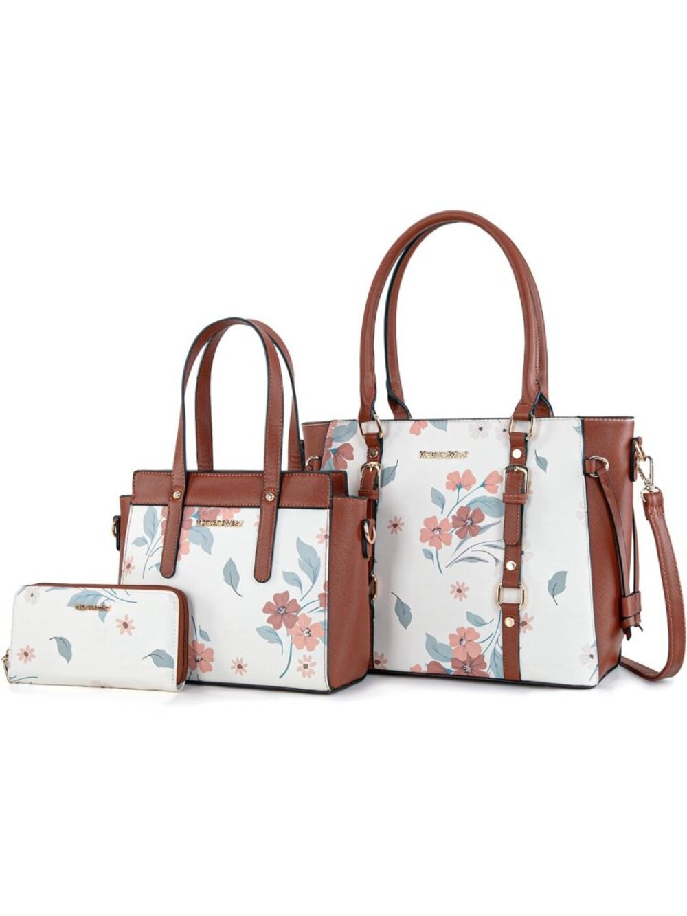 Stylish 3-Piece Tote Bag, Wallet & Shoulder Satchel Set for Women - Chic